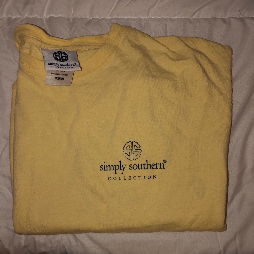yellow simply southern short sleeve tee